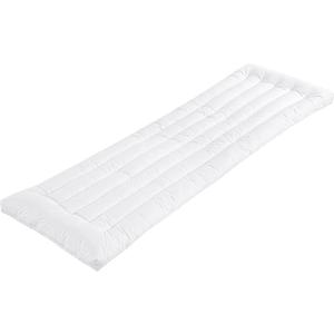 HOMBYS Slim Body Pillow for Adult-14x54 inches Extra Large Thin Stomach Sleeper Bed Pillows for Sleeping with Cotton Cover-Ultra Thin Low Profile 2.5 Inches(16"x54", White)