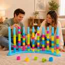 BBnote 2 Pack Giant Color Matching Challenge Game, 2-4 Players Board Game
XL Fast Pattern Puzzle Stacking Games, Family Game for Kids & Adults, Birthday Christmas Party Gifts for Boy & Girl