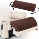 Queekay Recliner Leg Rest Cushion Large Half Moon Bolster Pillow 22.8 x 9.84 x 4 Inch Lumbar Support Pillow Bed Sleeping Semi Roll for Legs, Knees, Lower Back, Ankle and Foot Washable Cover(Brown)