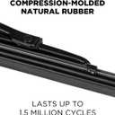 ClixWipers Heavy Duty 2-Pack 32" + 32" Windshield Wiper Blades Steel Frame Automotive Replacement Windshield Wiper Blades Fits .5 to 2/3 Inch Saddle Arms For Truck, Bus, RV & Equipment