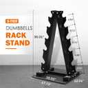 Fitvids A-Frame Dumbbell Weight Rack, Vertical Storage Rack for Dumbbells, Weight Stand Only for Home Gym Space Saver, 4-Tier or 5-Tier Option