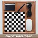 3dRose 8 x 8 x 0.25 Inches Black and White Pattern Checkered Checked Squares Chess Checkerboard or Racing Car Race Flag Mouse Pad (mp_154527_1)