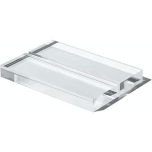 UNIQOOO 4" Clear Acrylic Stand | 6 Pack 3mm Slot Wedding Sign Holders, Perfect for Wedding, Table Number, Exhibition, Office, Restaurant, Business