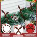 Zhengmy 24 Pcs 20'' 25'' 30'' Christmas Velvet Garland Ties Christmas Decorative Twist Ties for Banister Reusable and Flexible Wreath Twist for Xmas Home Decorations Holiday Craft Wrapping (Brown)