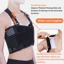 Broken Rib Support Brace, Rib and Chest Support Brace, Rib Belt for Ribs Support, Dislocated Ribs Protection, Sternum Injuries and Pulled Muscle Pain (XL 39" to 43") (Black, XL)