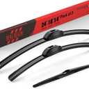 BERG REGEN 24"+18" Windshield Wiper Blades with 14" Rear Automotive Replacement Set for GMC Terrain 2022 2023 2024, Chevy Equinox 2022 2023 2024  Genuine OEM Quality (Set of 3)