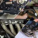 Exhaust Heat Wrap,2x 16 Ft, Motorcycle Fiberglass Heat Shield Tape With Stainless Ties, Black