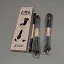 Jessup Face Makeup Brushes 3pcs Double Ended Makeup Brush Set for Foundation Contour Blush Highlight and Powder, Premium Synthetic Make up Brushes Peach Dust T508