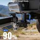 2.5 Inch Drop Hitch, Heavy Duty Adjustable Trailer Hitch Fits 2.5" Receiver, Dual Ball (2" x 2-5/16"), 5" Drop, 18,000 lbs Tow Hitch with Dual Locking Pins, Stowable Design
