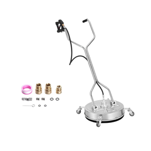 VEVOR 20" Pressure Washer Surface Cleaner w/Handles & Wheels, Stainless Steel Concrete Cleaner 4500 Max PSI, 3/8" Connector & 1/4" Adapter Power Washer Floor Attachment,for Floor Driveway, Patio