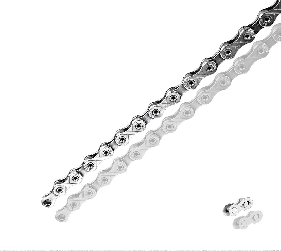 Ebike Chain, High Tensile Strength Chain 6/7/8 - Speed - Quick Buckle - 136 Links - Dark Silver
