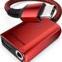 Stouchi USB C to 3.5mm Headphone and Charger Adapter, 2 in 1 USB-C to Aux Audio Jack with 30W Safe Fast Charging Hi-res DAC Compatible with iPhone 17 16 15, Galaxy S25/S24/S23/S22/S21, Pixel 6/5 (Red)