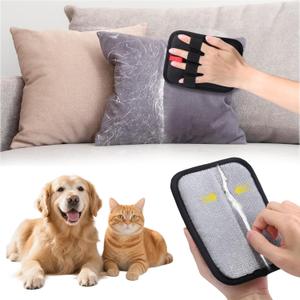 2 x XANGNIER Electrostatic Pet Hair Remover Glove,2pcs New Upgrade Double Sided Pet Hair Removal Glove Brush Tool,Reusable Cat&Dog Static Removal Grooming Mitt for Furniture,Carpet,Car Seat,Couch,Clothes