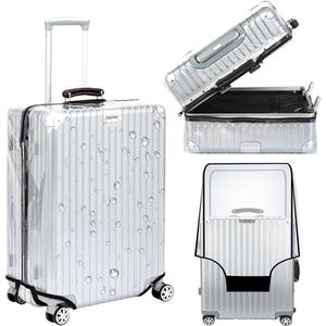 Veki Clear Suitcase Cover PVC Protector with Zip, Waterproof Transparent Luggage Cover Protective Bag, for Plastic Trolley Case Cover Protect Suitcases from Scratch for Travel Accessories