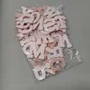 Morcheiong 52Pcs Pearl Rhinestone Letter Patches Self Adhesive A-Z, Stick on Pearl Letter Patches for Clothes, Fabric, Backpack (Pink)