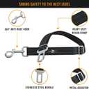 Active Pets Blue Car Seat Belt for Dogs, Attaches to Harness & Collar, Adjustable 18" - 24" Travel Restraint System Fits Small - Large Pups for Safety & Comfort, Essential Pet Supplies & Accessories