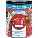 Purina ONE Plus Wet Puppy Food Classic Ground Healthy Puppy Lamb and Long Grain Rice Entree - (Pack of 12) 13 oz. Cans, Best By: OCT 2027