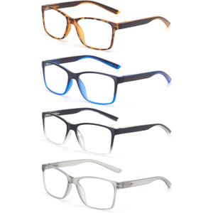 Many Type Reading Glasses Blue Light Blocking Glasses Readers for Women Men on Sa_s L P Products (05, Set1, 4 Mix Colors)