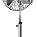 16 Inch Metal Pedestal Fan, Oscillating Standing Fan 3 Speed