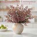 Dingion 3 Pcs 43 Inch Dusty Plum Berry Stem Artificial Spring Faux Sedum Stem Spray Flowers Realistic Flowers Branches Floral Picks for Vase Wedding Holiday Mantel DIY Harvest Seasonal Home Decor
