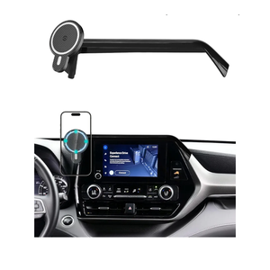 PZK Car Phone Mount for 20202024 2025 Toyota Highlander L/LE/Hybrid XLE/Nightshade Accessories 8inch Screen Magnetic 15W Fast Wireless Charger Cell Phone Holder Not Affect Vent (Not fit 12.3 inch)