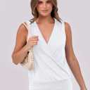 ANRABESS Womens V Neck Tank Tops Wrap Banded Hem Shirts Sleeveless Ruched Going Out Blouse 2026 Summer Fashion Clothing White X-Large 
