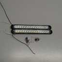 10" 15 LED Trailer Identification Light Led Reverse Backup Tail Light Bar Strip Truck Rear Side Marker Lights Waterproof (White)