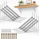 8 Pack 20 Inch White Heavy Duty Shelf Brackets with Screws Heavy Duty Shelf