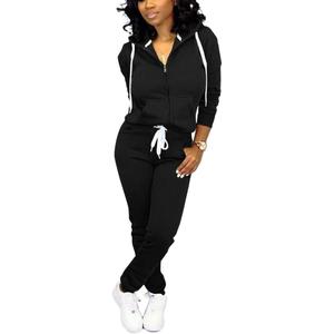 Nimsruc Jogging Suits for Women 2 Piece Casual (Medium, Black)