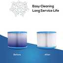 Type VI Hot Tub Filter Cartridge Compatible with Lay-Z-Spa, Coleman SaluSpa 90352E, 58323E, 58323 Swimming Pool Pump,
 Pack of 12