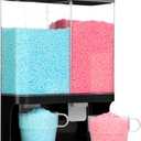 Conworld Laundry Detergent Dispenser, Wall-Mounted Scent Booster Beads Dispenser for Laundry Organizer, Laundry Beads Container, Rice Dispenser, Black (2 Grid)