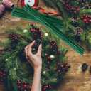 100 Pcs Floral Stems Wire for Paper Flower,14 Inch 2 Gauge Dark Green Floral Stem Wire,Crafting Floral Stem for Flower Arrangements DIY,Bouquet Stem Wrapping and Crafts