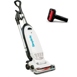 Simplicity Vacuums Allergy Upright Bagged Vacuum Cleaner and Pet Hair Remover Upholstery Tool Bundle, Lightweight Vacuum Cleaner for Floor and Carpet, Certified HEPA Filter and Bag Included