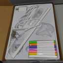 Lumiboard LED Drawing Board, LED Note Board, Acrylic Dry Erase Glow board with 4 Modes & 7 Colors Light, Include Adapter, Led Doodle Board for Kids, Halloween or Christmas Decorations (Small)