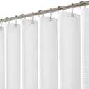 meioro White Shower Curtain, Waffle Weave 256GSM Heavy Duty Textured Fabric Shower Curtains for Bathroom Hotel Spa, Luxury Weighted Polyester Cloth Bath Curtain Set with 12 Hooks, 72Wx84H