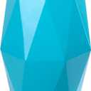 Vipush Outdoor Lace Cut Iron Side Table,Patio Garden Stool Coffee End Table Nightstand for Small Spaces,Living Room,Front Porch,Poolside (Lack Blue)