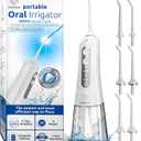 Water Flosser Cordless Pick for Teeth, 4 Modes, Gentle on Gums, Removes Plaque & Food Particles, B. WEISS High-Power, Rechargeable & Waterproof Oral Irrigator; 6 Replacement Tips Included