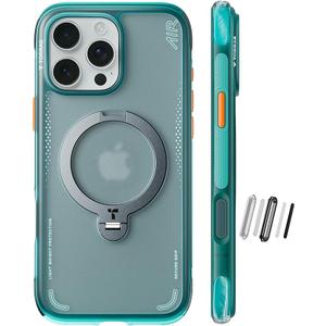 TORRAS Ostand Q3 Air for iPhone 16 Pro Max Case with 360 Magnetic Stand, Fit for MagSafe, Military Grade Drop Tested, Camera Control Button, Shockproof Phone Case for iPhone 16 Pro Max 6.9", Blue