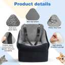 Amztrip Dog Car Seat, 6.69" Memory Foam Pet Booster Seats for Small/Medium Dogs Up to 35 lbs, Seamless Anti-Pinch Leg Design,Senior & Puppy Pet Travel Bed for Car/SUV/Truck (Front & Back Seat)