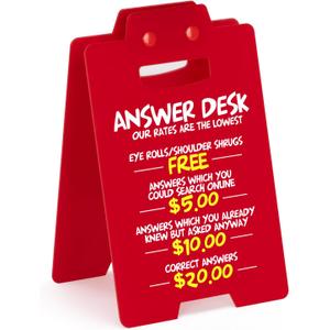Funny Team Desk Decor Gifts, Office Answer Desk Rates Accessories, Team Building Gifts, Mini Figures, Creative Toys, Stress Relief Office Decor (RED)