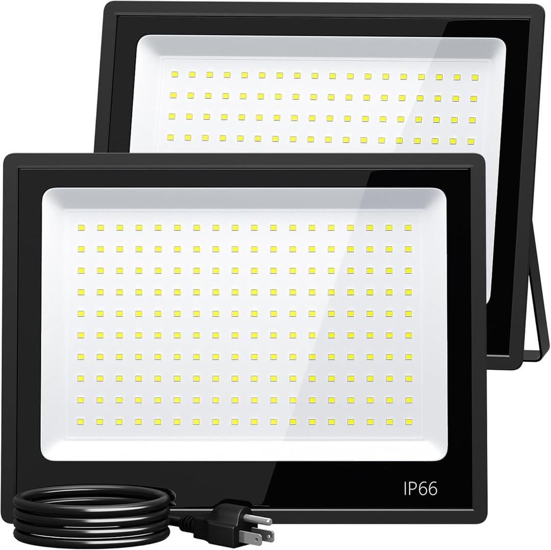 XXBSAZ LED Flood Light Outdoor, High Power Commercial Work Light, IP66 Waterproof, 6500K Daylight, Security Stadium Lights for Parking Lots, Workshop，Warehouses, （150 Watts）