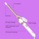 Conair Double Ceramic -Inch Curling Iron, -Inch Barrel Creates Spiral Curls, Hair Curler for Use on Short to Medium Hair, White/Rose Gold