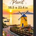 Picrit A2 Poster Frame, Picture Frame for Wall Mounting, Black
