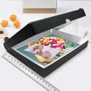 Lineco Clamshell Archival Storage Box, 13.5x19.5x1.75 Inch, Black