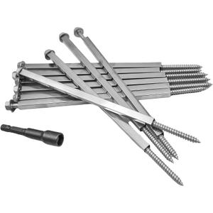TLIA 8-inch Gutter Screws, Screws with Anti-Rust Coating, Length Approx. 20 cm, Gutter Screws