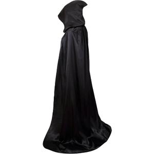 VGLOOK Unisex Hooded Halloween Christmas Cloak Costumes Party Cape (Black)
