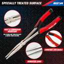 RIZOM 11 Inch Long Needle Nose Pliers, 3Pcs Needle Nose Pliers Set, 90 & 45 Bent Nose Pliers Designed for Long Reach and Narrow Spaces, Includes Storage Bag