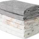 GLLQUEN BABY Receiving Blanket Boy Cotton Muslin Swaddle Blankets Girl Newborn Squares Breathable & Soft Thin Baby Blankets Cloths Double Absorbent Infant Swaddling Wrap - 6 Pack(Jungle)