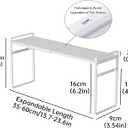 1pcs Small Narrow Tall Shelf for Windowsill Kitchen Organizer Window Sill Plant Shelf Stackable Shelves Bathroom Sill Thin Shelves for Narrow Spaces Counter Top Racks (White)