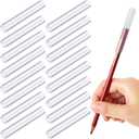 36 Pieces Chewable Clear Pencil Toppers for Sensory Kids Silicone Pencil Chew Tubes Sensory Oral Motor Chew Aid for Children and Adults with Anxiety, Autism, ADHD